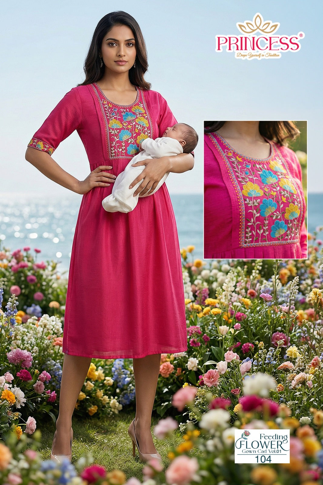 Flower Vol 1 Princess Creation Berlin Feeding Kurtis Supplier Gujarat