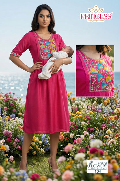 Flower Vol 1 Princess Creation Berlin Feeding Kurtis Supplier Gujarat