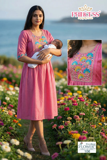 Flower Vol 1 Princess Creation Berlin Feeding Kurtis Supplier Gujarat