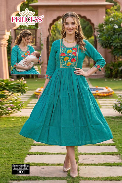 Flower Vol 2 Princess Creation Berlin Feeding Kurtis Wholesaler