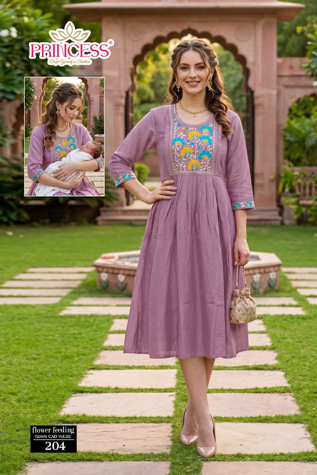 Flower Vol 2 Princess Creation Berlin Feeding Kurtis Wholesaler