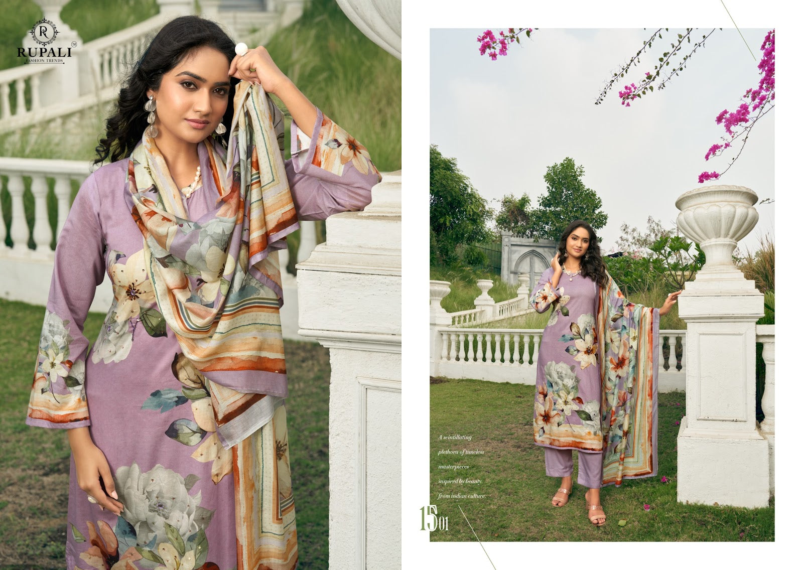 Flowerish Rupali Pant Style Suits Exporter Gujarat