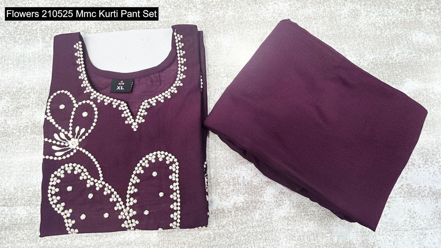 Flowers 210525 Mmc Vatican Kurti Pant Set Wholesaler