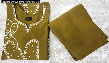 Flowers 210525 Mmc Vatican Kurti Pant Set Wholesaler