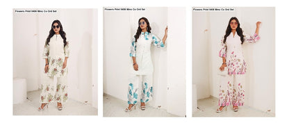 Flowers Print 0406 Mmc Cotton Co Ord Set Supplier
