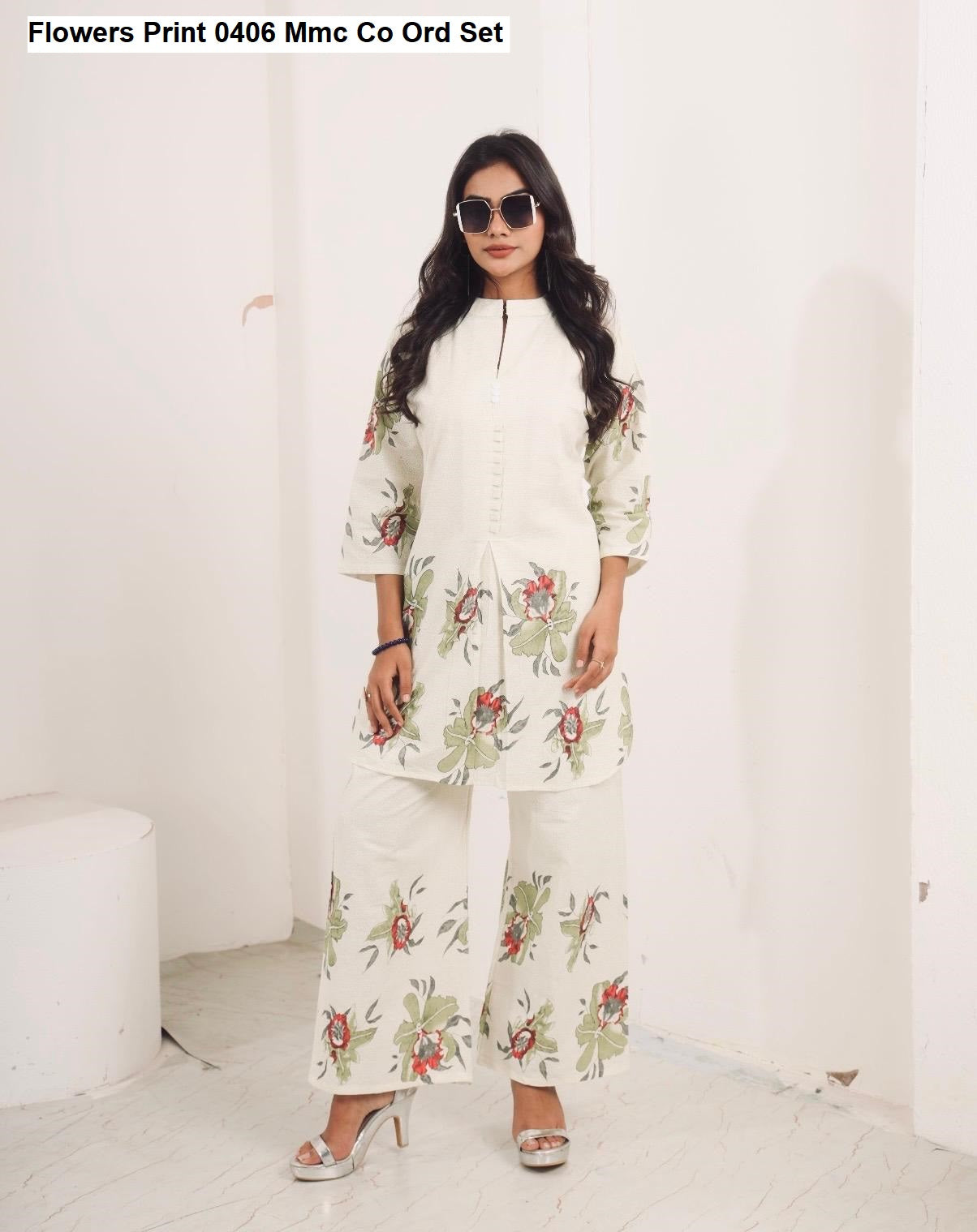 Flowers Print 0406 Mmc Cotton Co Ord Set Supplier