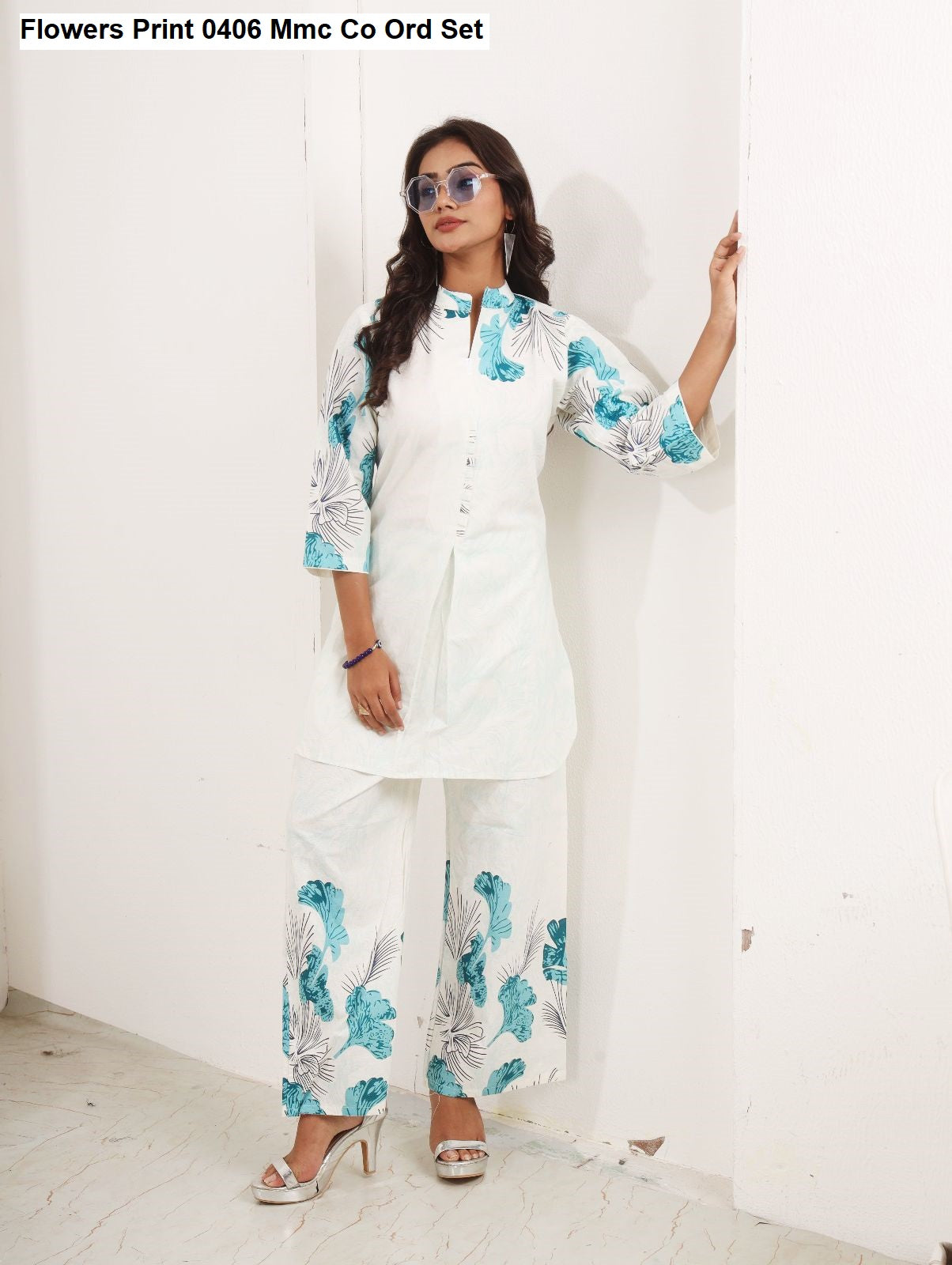 Flowers Print 0406 Mmc Cotton Co Ord Set Supplier