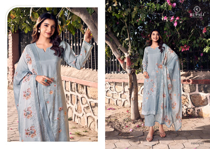 Flowery Rupali Muslin Pant Style Suits Supplier