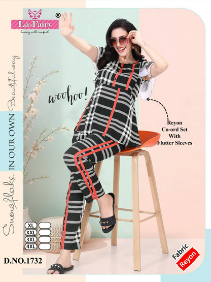 Flutter Sleeves Design 1732 La Fairy Reyon Co Ord Set Manufacturer Gujarat