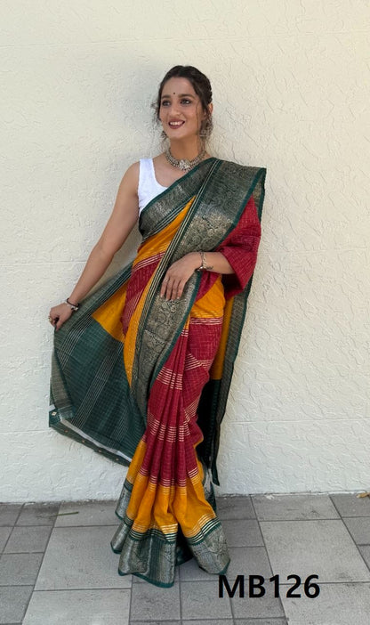 Foil Print Mira Bela Dola Silk Sarees Wholesale Rate