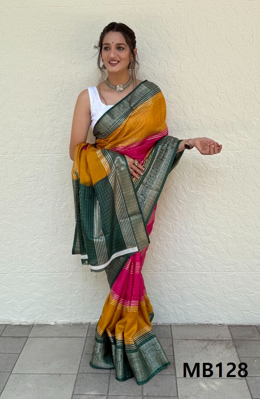 Foil Print Mira Bela Dola Silk Sarees Wholesale Rate