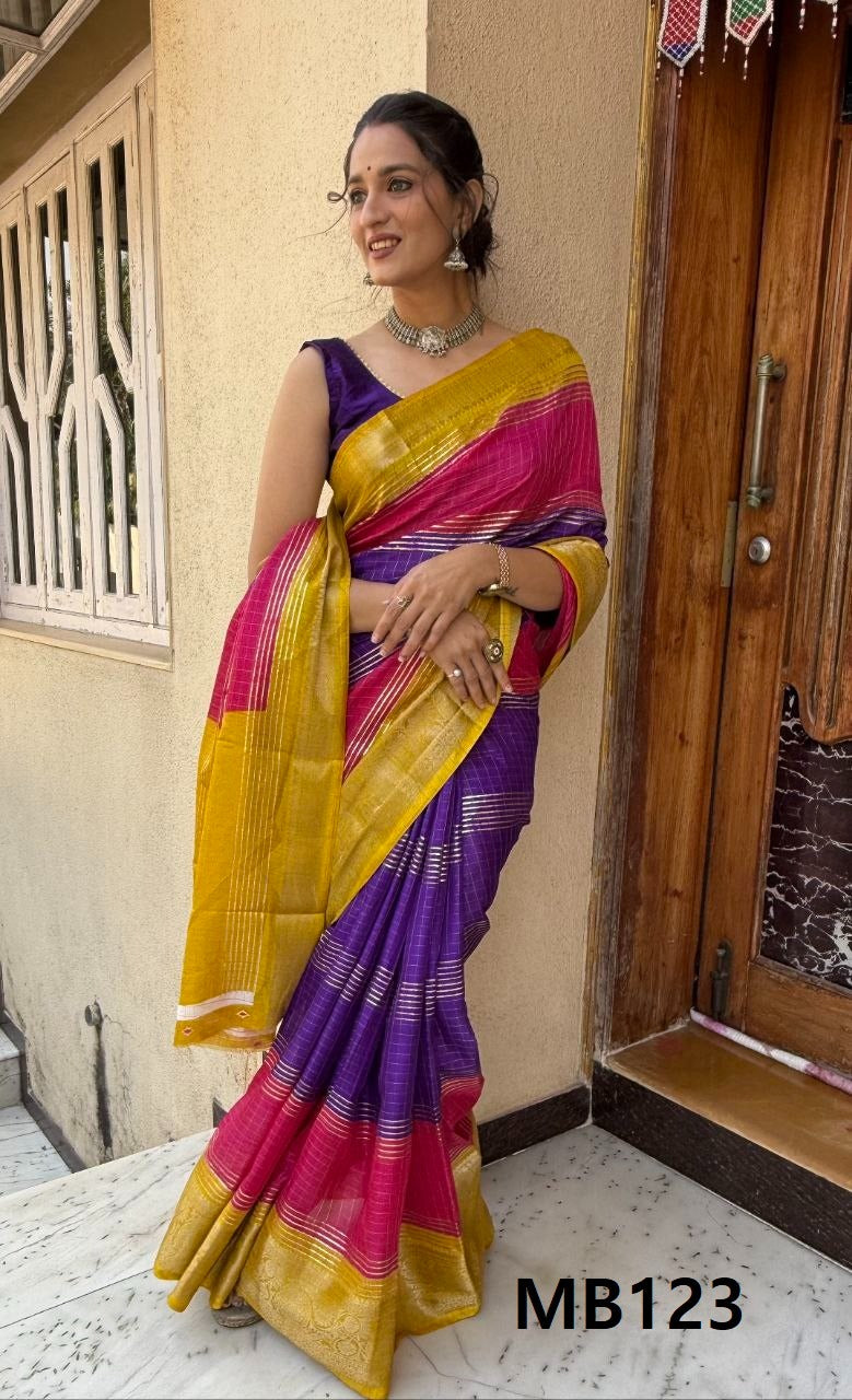 Foil Print Mira Bela Dola Silk Sarees Wholesale Rate