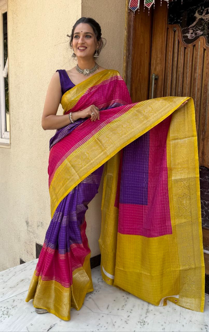 Foil Print Mira Bela Dola Silk Sarees Wholesale Rate