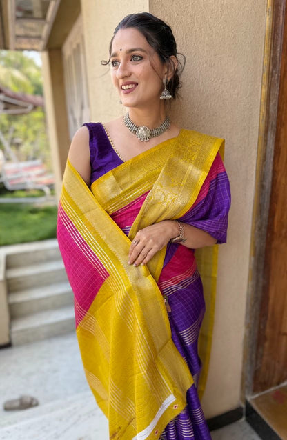 Foil Print Mira Bela Dola Silk Sarees Wholesale Rate