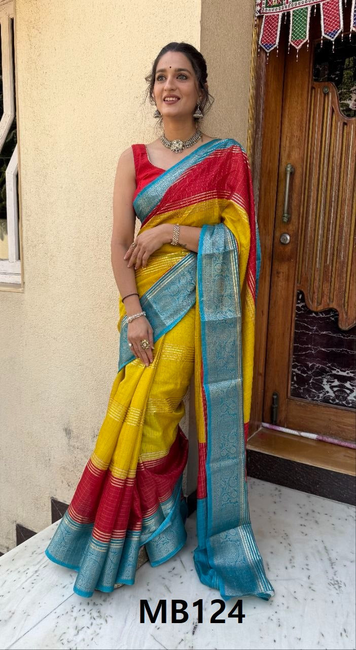 Foil Print Mira Bela Dola Silk Sarees Wholesale Rate