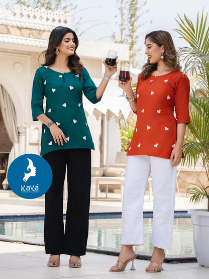 Foram Kaya Rayon Short Kurtis Wholesaler Gujarat