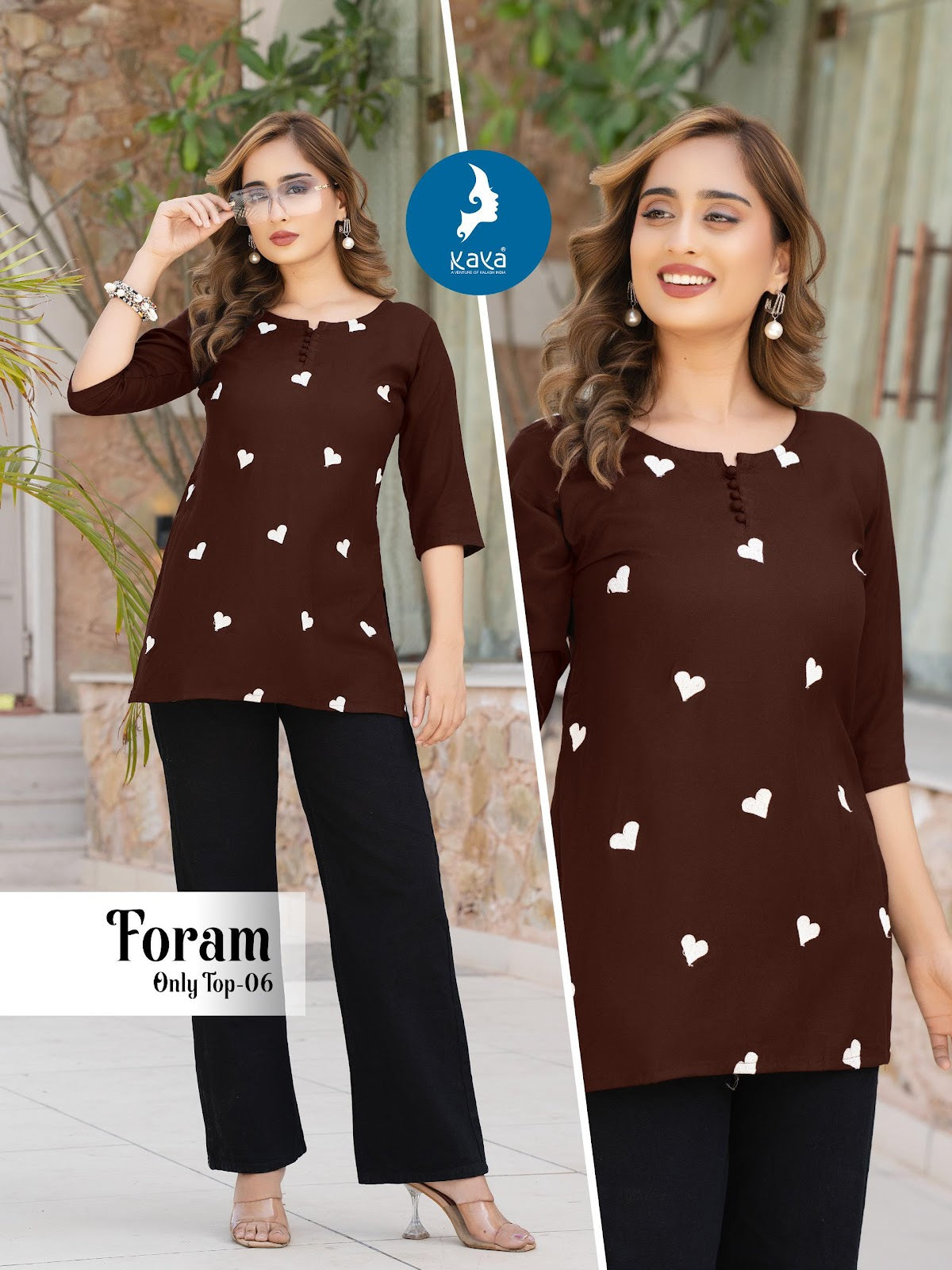 Foram Kaya Rayon Short Kurtis Wholesaler Gujarat