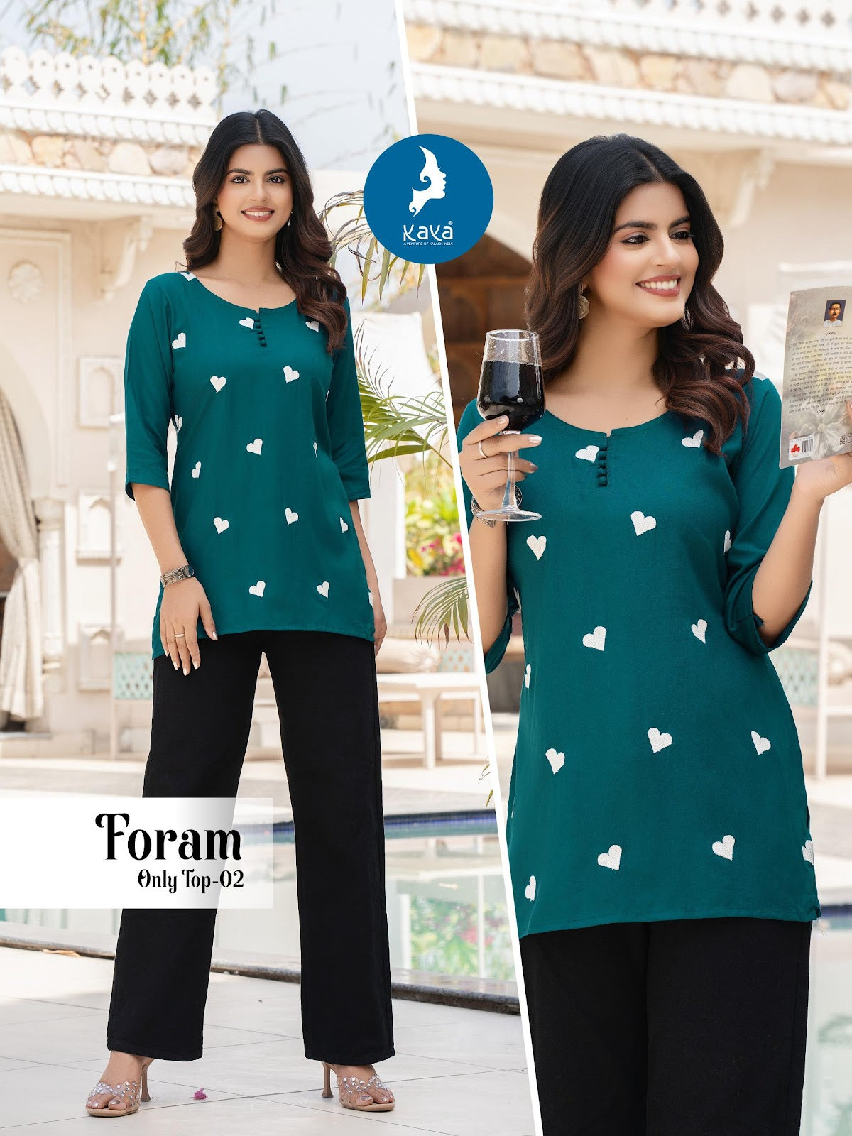 Foram Kaya Rayon Short Kurtis Wholesaler Gujarat