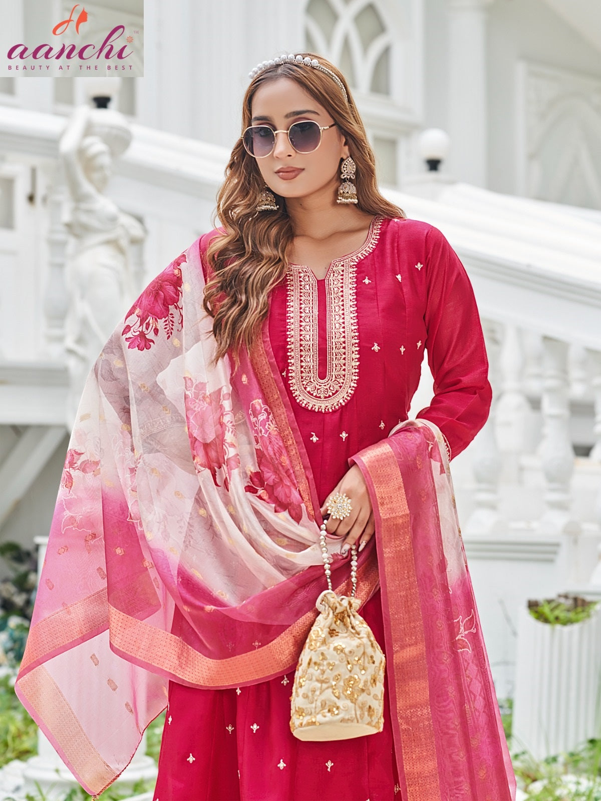 Force Aanchi Vichitra Silk Readymade Anarkali Suits Manufacturer