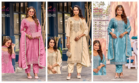 Ford Aanchi Silk Readymade Pant Style Suits Manufacturer Ahmedabad