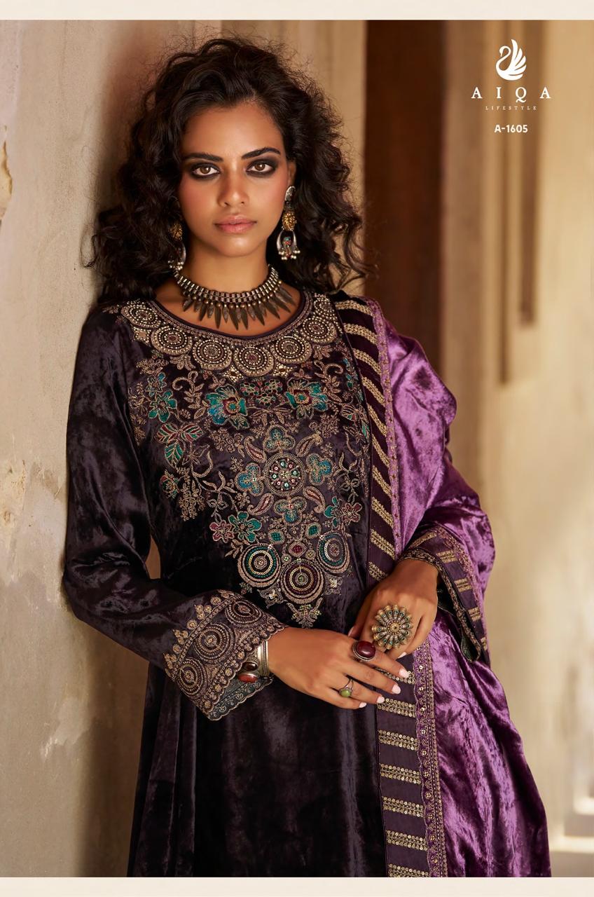 Forest Fantasy Aiqa Velvet Suits Wholesale Price