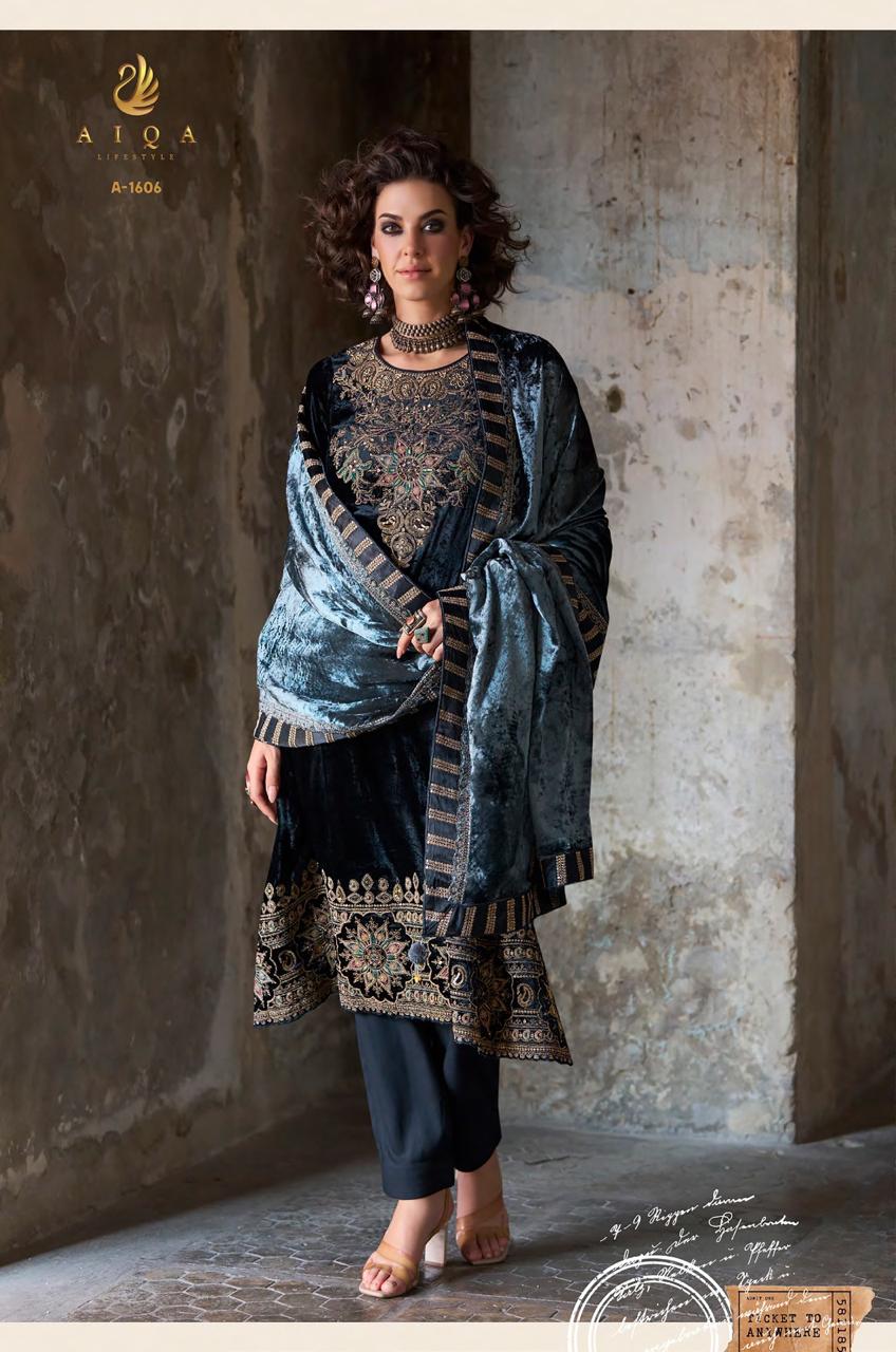 Forest Fantasy Aiqa Velvet Suits Wholesale Price
