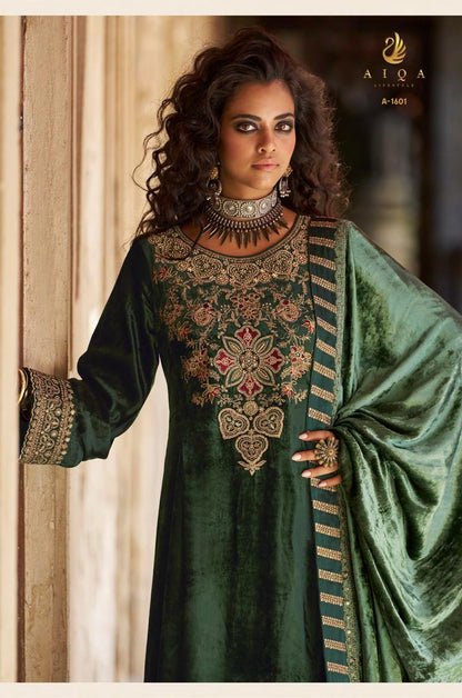 Forest Fantasy Aiqa Velvet Suits Wholesale Price
