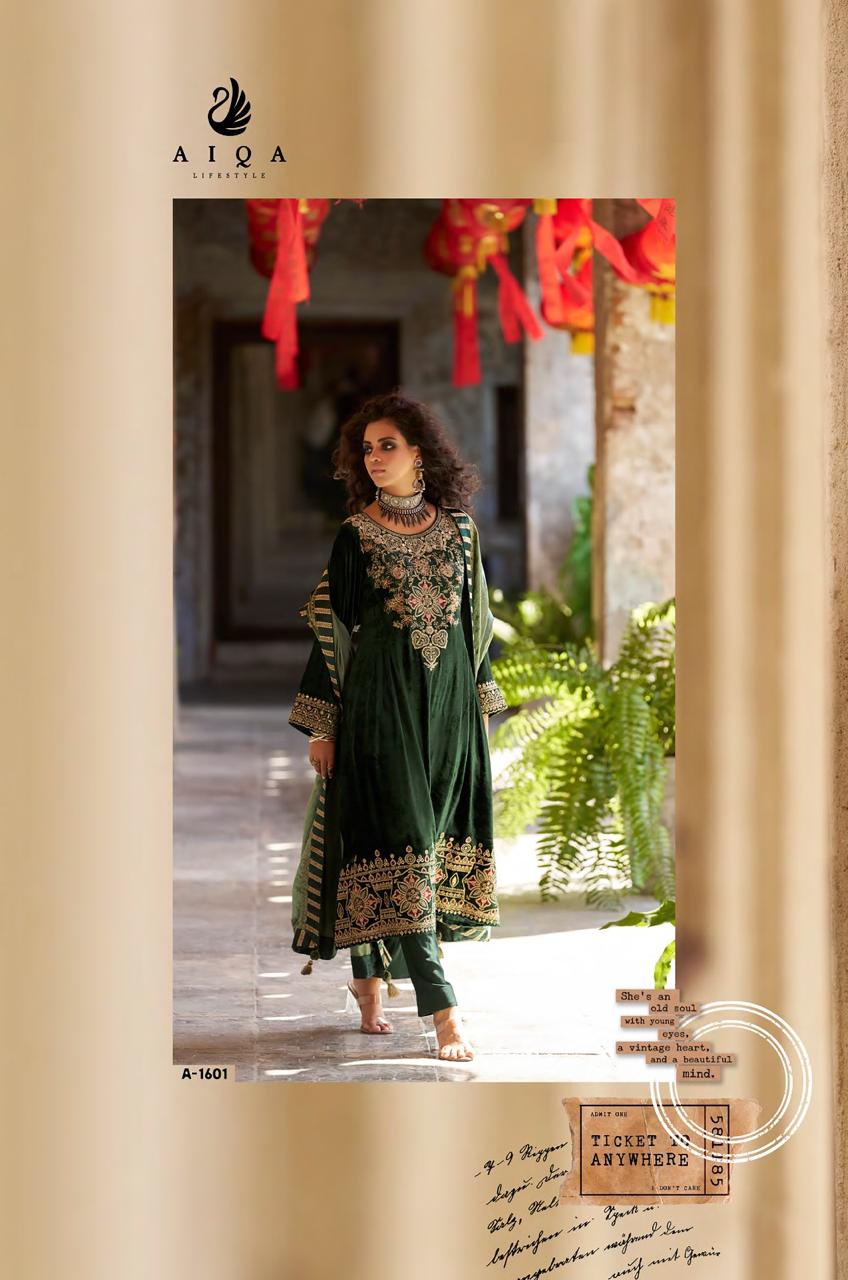 Forest Fantasy Aiqa Velvet Suits Wholesale Price