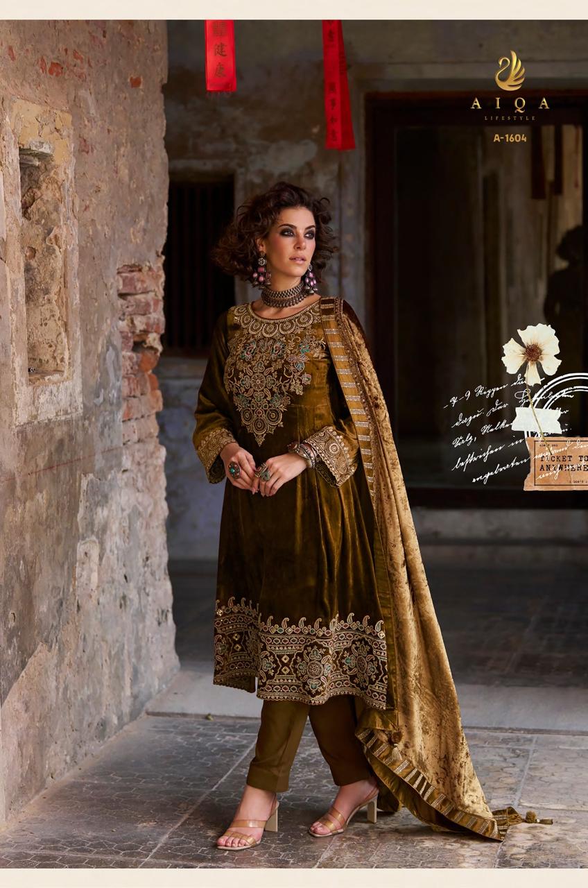 Forest Fantasy Aiqa Velvet Suits Wholesale Price