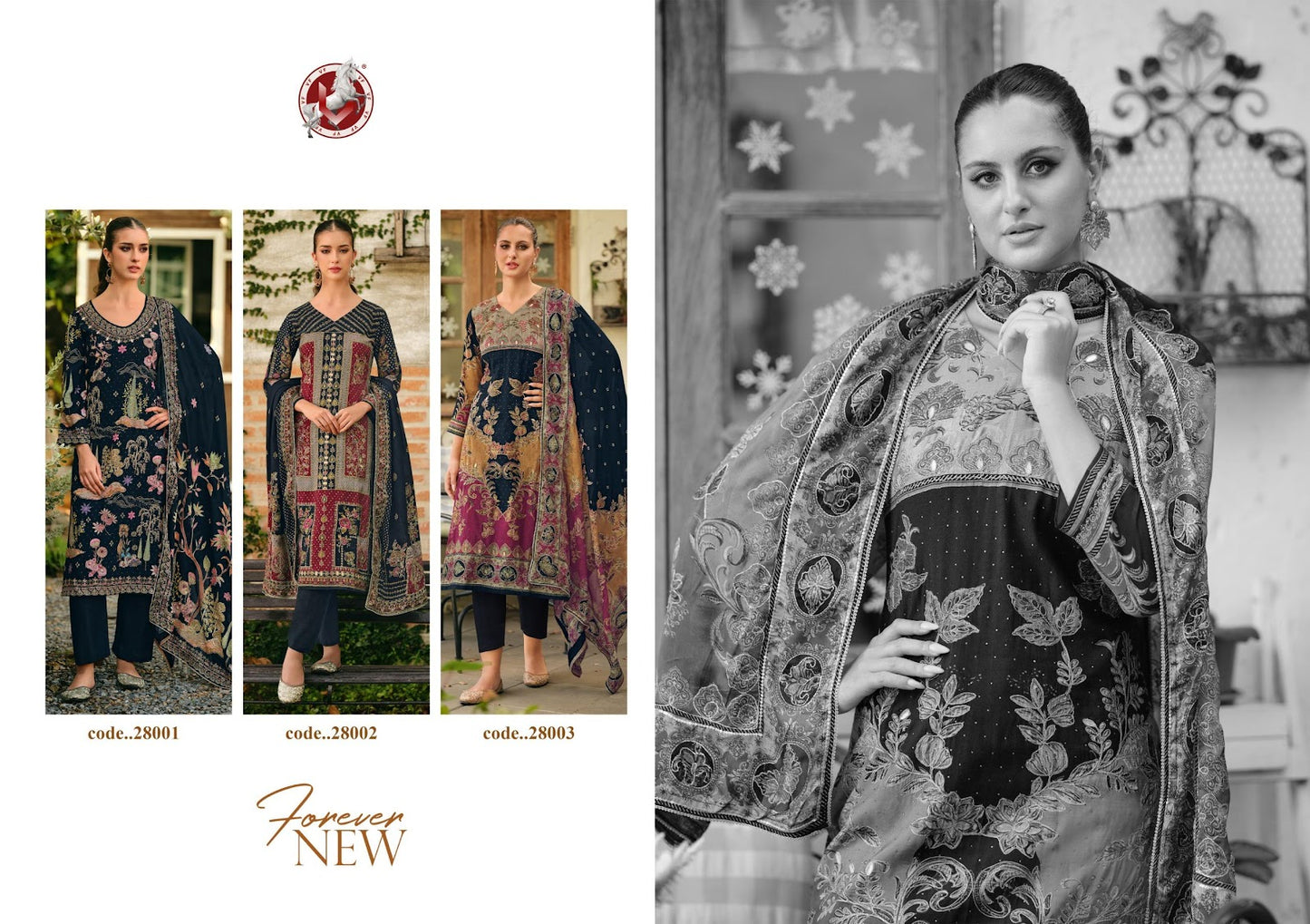 Forever New Vivek Bemberg Muslin Pant Style Suits Wholesaler Ahmedabad