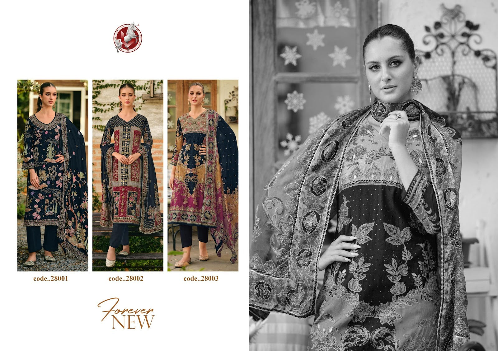 Forever New Vivek Bemberg Muslin Pant Style Suits Wholesaler Ahmedabad
