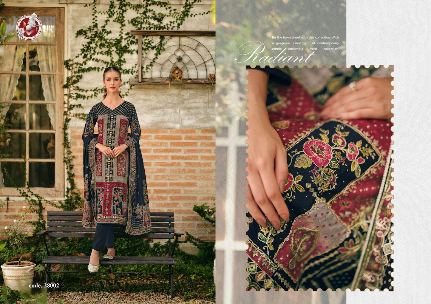 Forever New Vivek Bemberg Muslin Pant Style Suits Wholesaler Ahmedabad