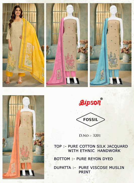Fossil 3201 Bipson Prints Pure Cotton Pant Style Suits Exporter Gujarat