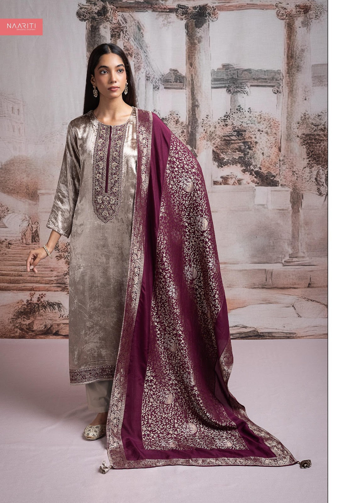 Freeda Naariti Velvet Suits Wholesaler