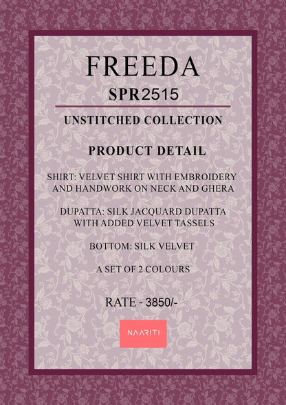 Freeda Naariti Velvet Suits Wholesaler