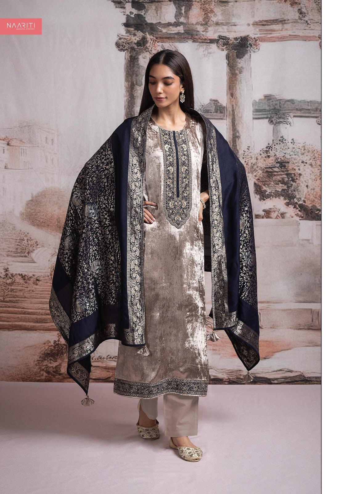 Freeda Naariti Velvet Suits Wholesaler