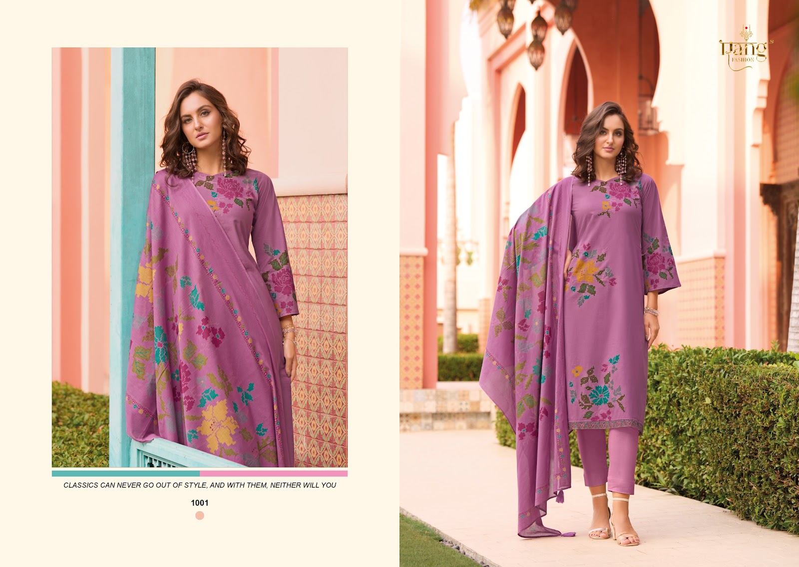 Freesia Rang Fashion Swiss Lawn Pant Style Suits Wholesaler