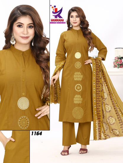 Fresh Look Mlm Kalash Lifestyle Cotton Readymade Pant Style Suits Wholesale Rate