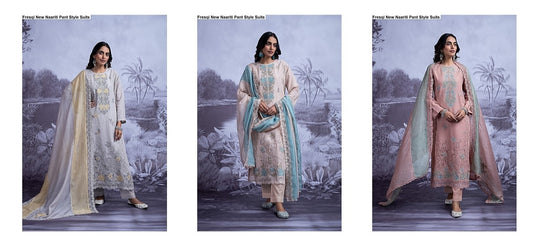 Fresqi New Naariti Pure Cotton Pant Style Suits Exporter Gujarat