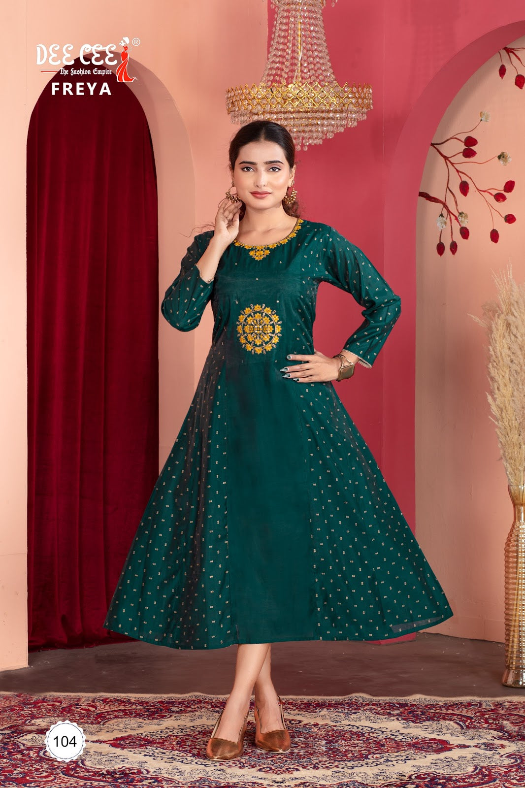 Freya Deecee Chanderi Anarkali Kurtis Wholesale Price
