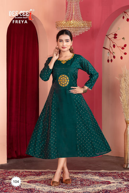 Freya Deecee Chanderi Anarkali Kurtis Wholesale Price