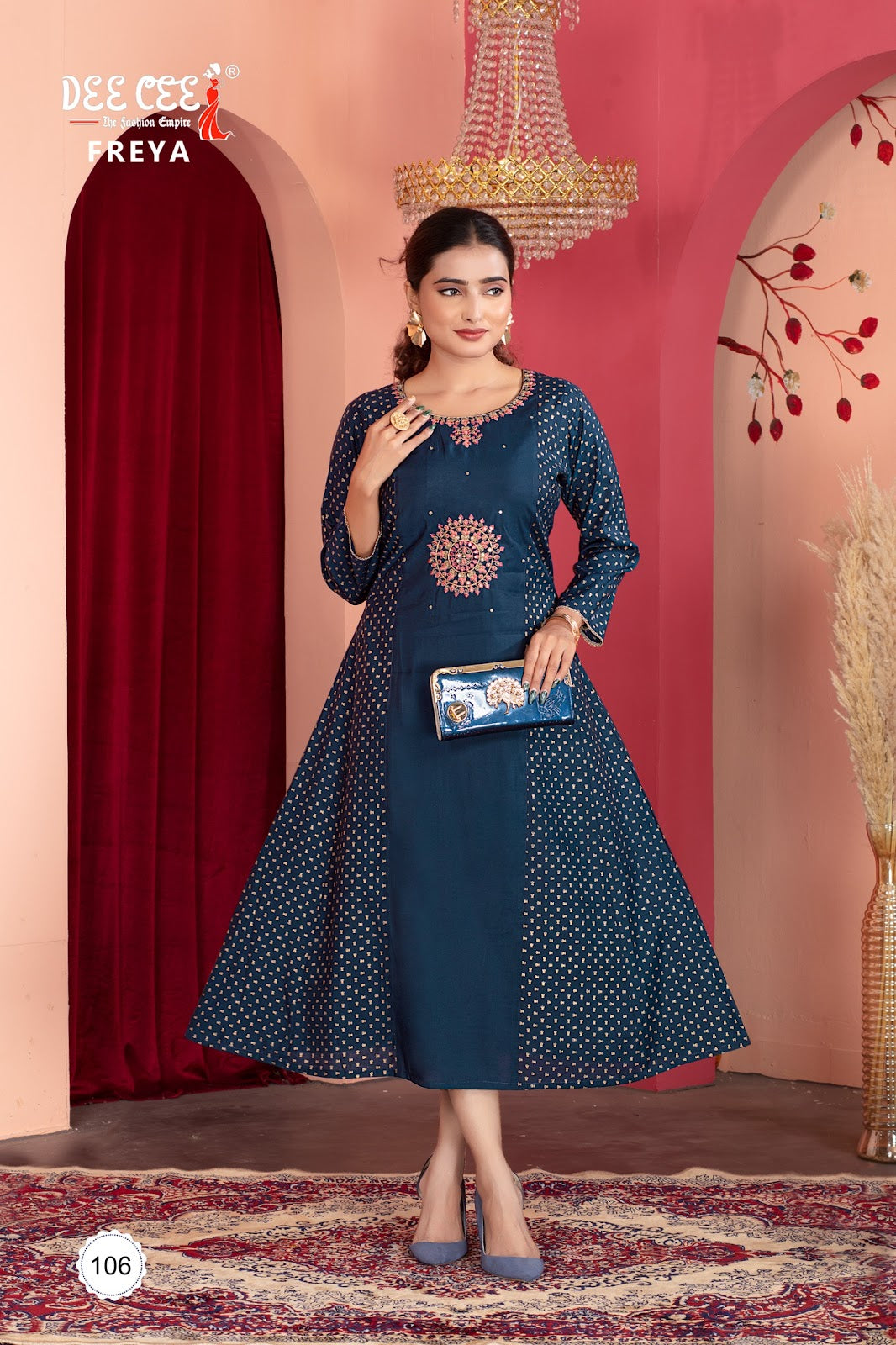 Freya Deecee Chanderi Anarkali Kurtis Wholesale Price