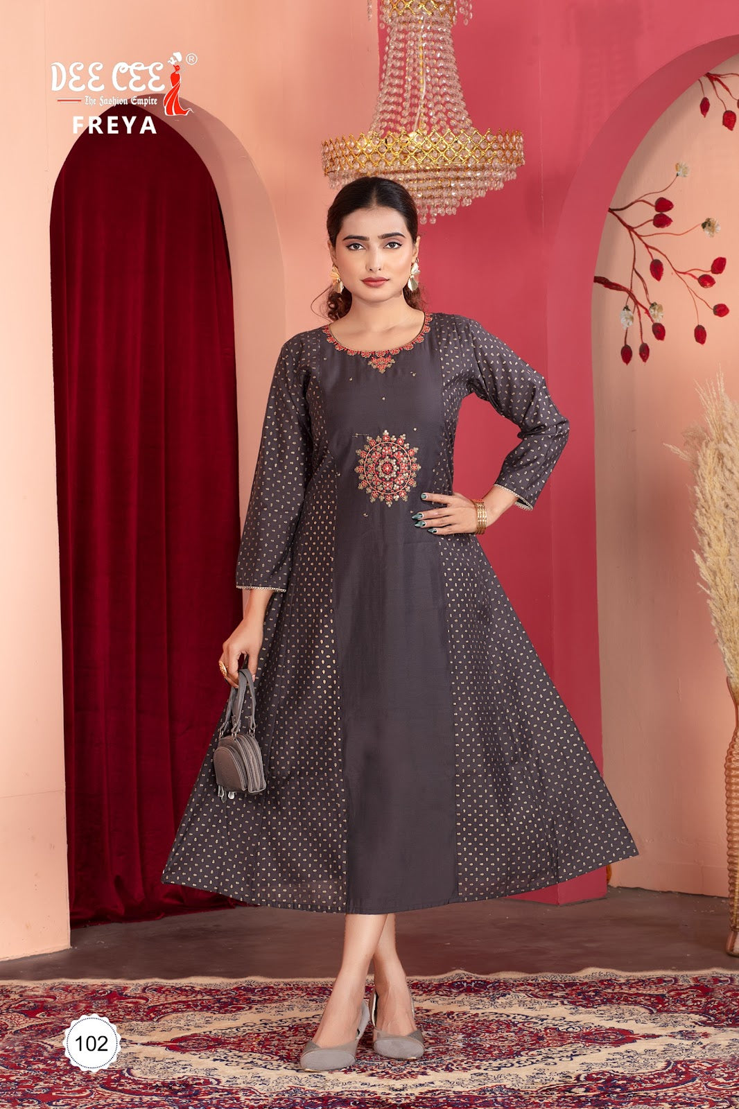 Freya Deecee Chanderi Anarkali Kurtis Wholesale Price