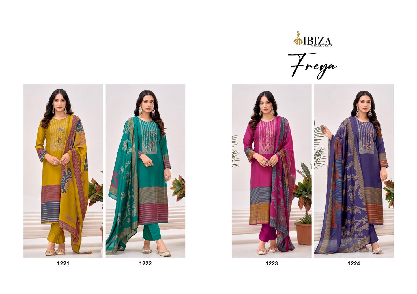 Freya Ibiza Viscose Pashmina Suits Manufacturer India