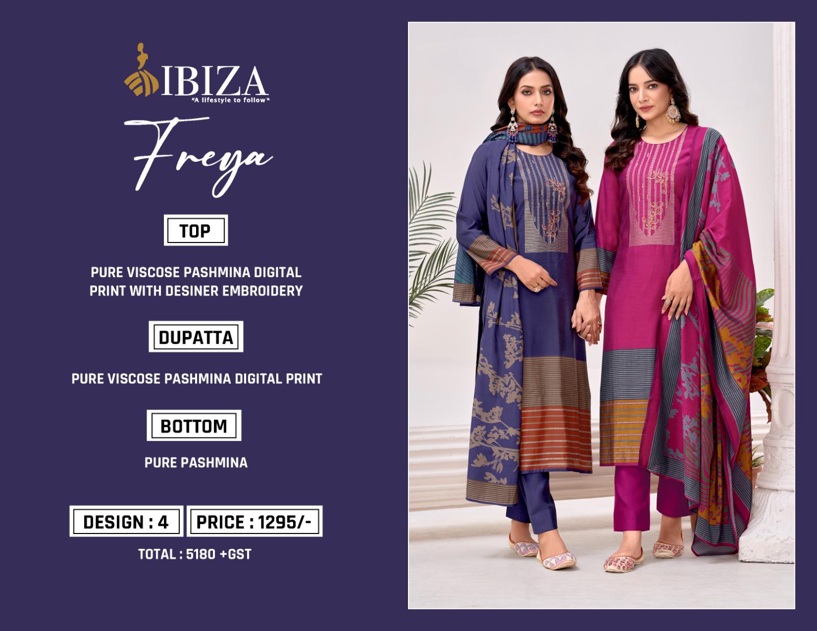 Freya Ibiza Viscose Pashmina Suits Manufacturer India