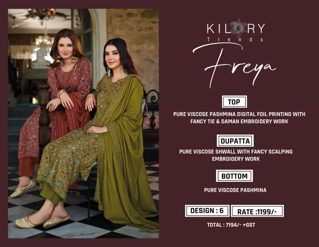 Freya Kilory Pashmina Suits Wholesaler Gujarat