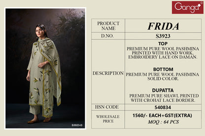 Frida 3923 Ganga Pashmina Suits Manufacturer India