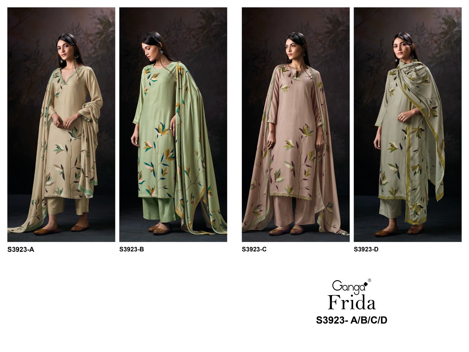 Frida 3923 Ganga Pashmina Suits Manufacturer India