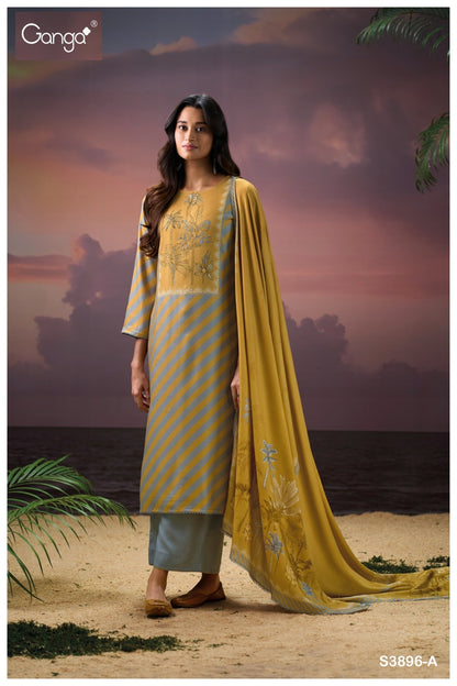 Fritzi 3896 Ganga Wool Pashmina Suits Wholesale Price