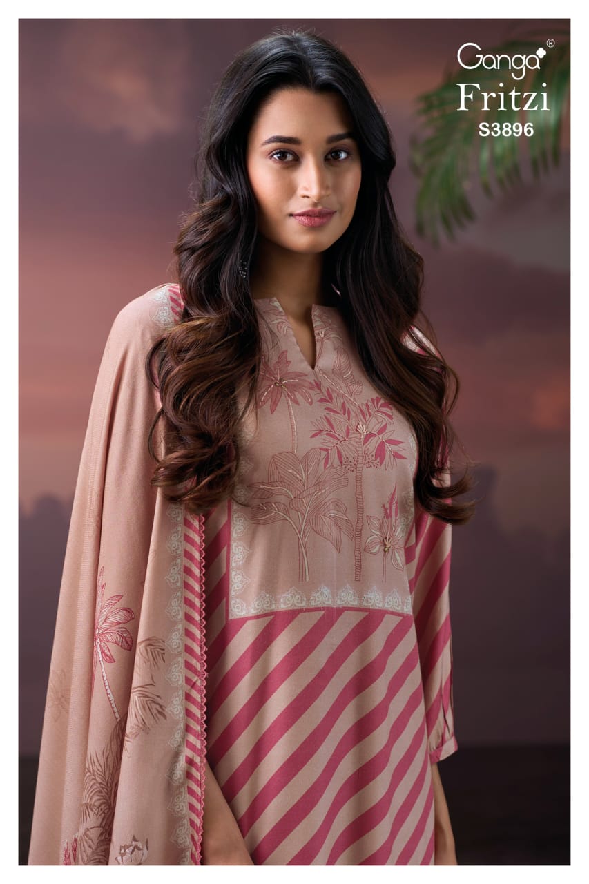 Fritzi 3896 Ganga Wool Pashmina Suits Wholesale Price